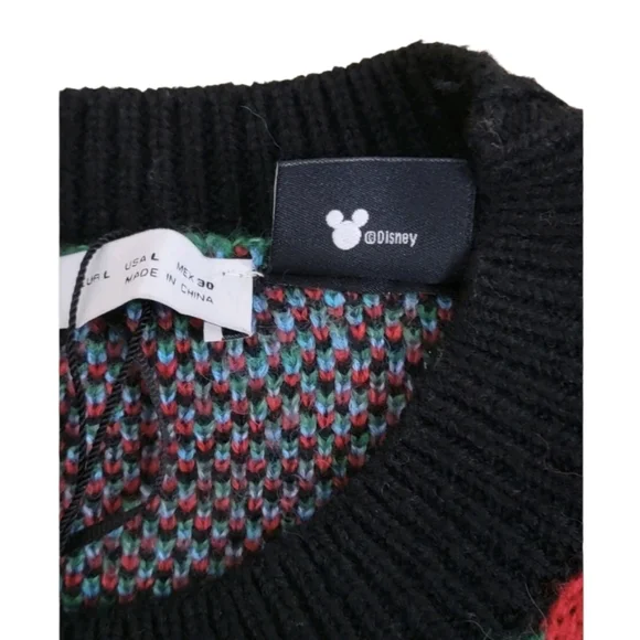Zara Mickey Mouse Disney Jacquard Knit Sweater L - Picture 5 of 7